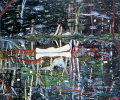 Peter Doig, White Canoe, oil on canvas, 1990-1991